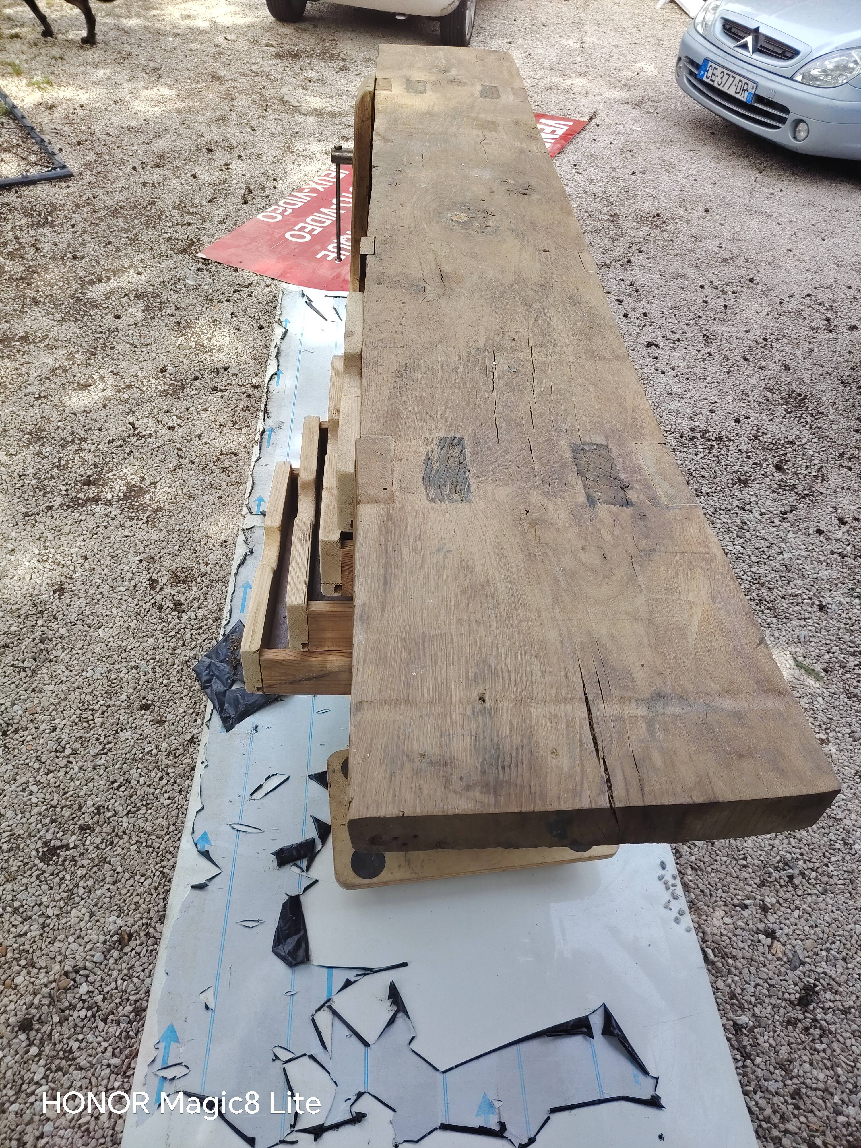 Old carpenter's workbench — industrial/rustic style