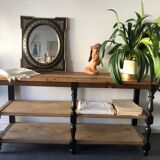 Draper in oak trade counter table / haberdashery