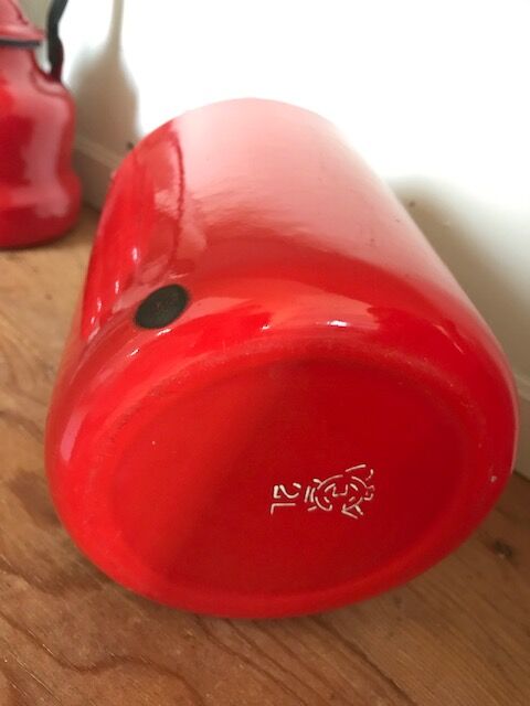 Vintage enamelled milk pot