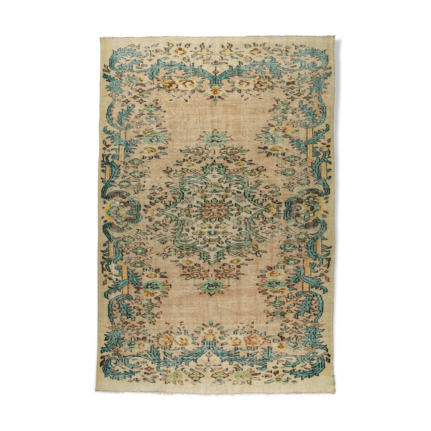 Anatolian handmade vintage rug 268 cm x 171 cm