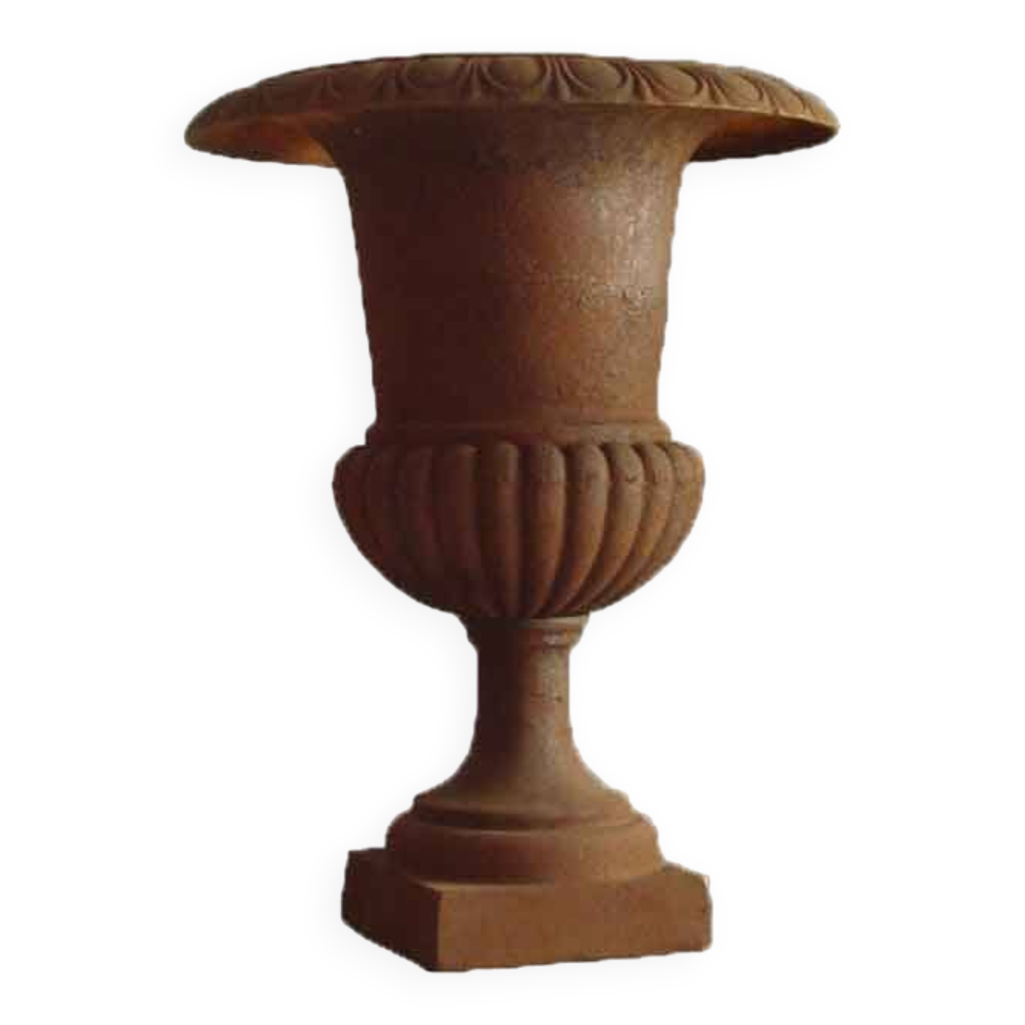 Rust cast iron Medici vase