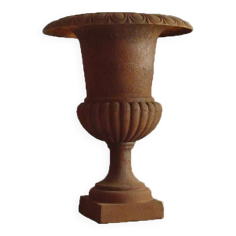 Rust cast iron Medici vase