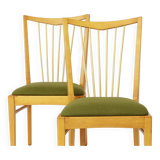 Paire de chaises vintage modernes du milieu du siècle des années 1950 – Bois de hêtre massif et bois frais