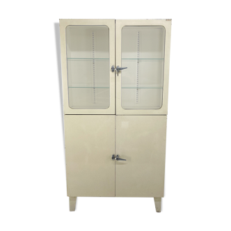 1950's Metal Medical Cabinet, Czechoslovakia