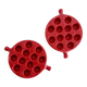 Red ceramic snail dishes