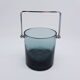 Bucket with ice cubes in vintage smoked glass