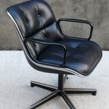 Executive model swivel chair by Charles Pollock edited by Knoll, 1970s