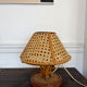 Vintage rattan caned lamp