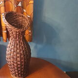 Rattan wicker basket vase