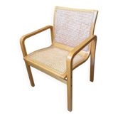 Fauteuil vintage cannage – Style Pietro Olivo / années 70-80