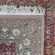 Hand-knotted wool and silk rug Kashmir India 1950
