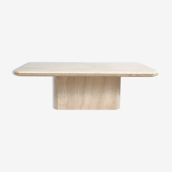 Table basse rectangulaire en travertin