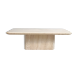 Rectangular travertine coffee table