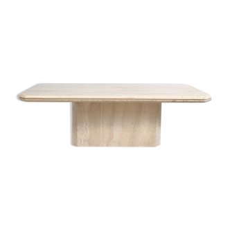 Rectangular travertine coffee table