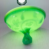 Jade green opaline - Sugar bowl / Bonbonnière - early 20th century