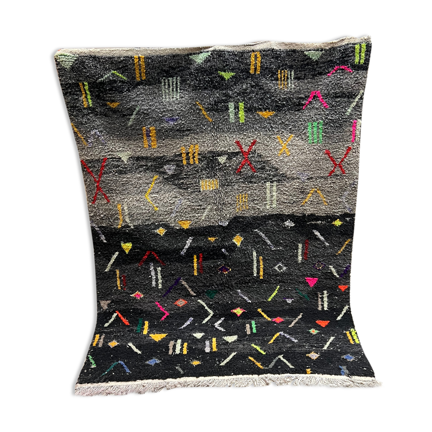 Black Berber carpet156x204cm