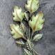 giant painted sheet metal wall lamp Murano glass plant leaf 105 cm
