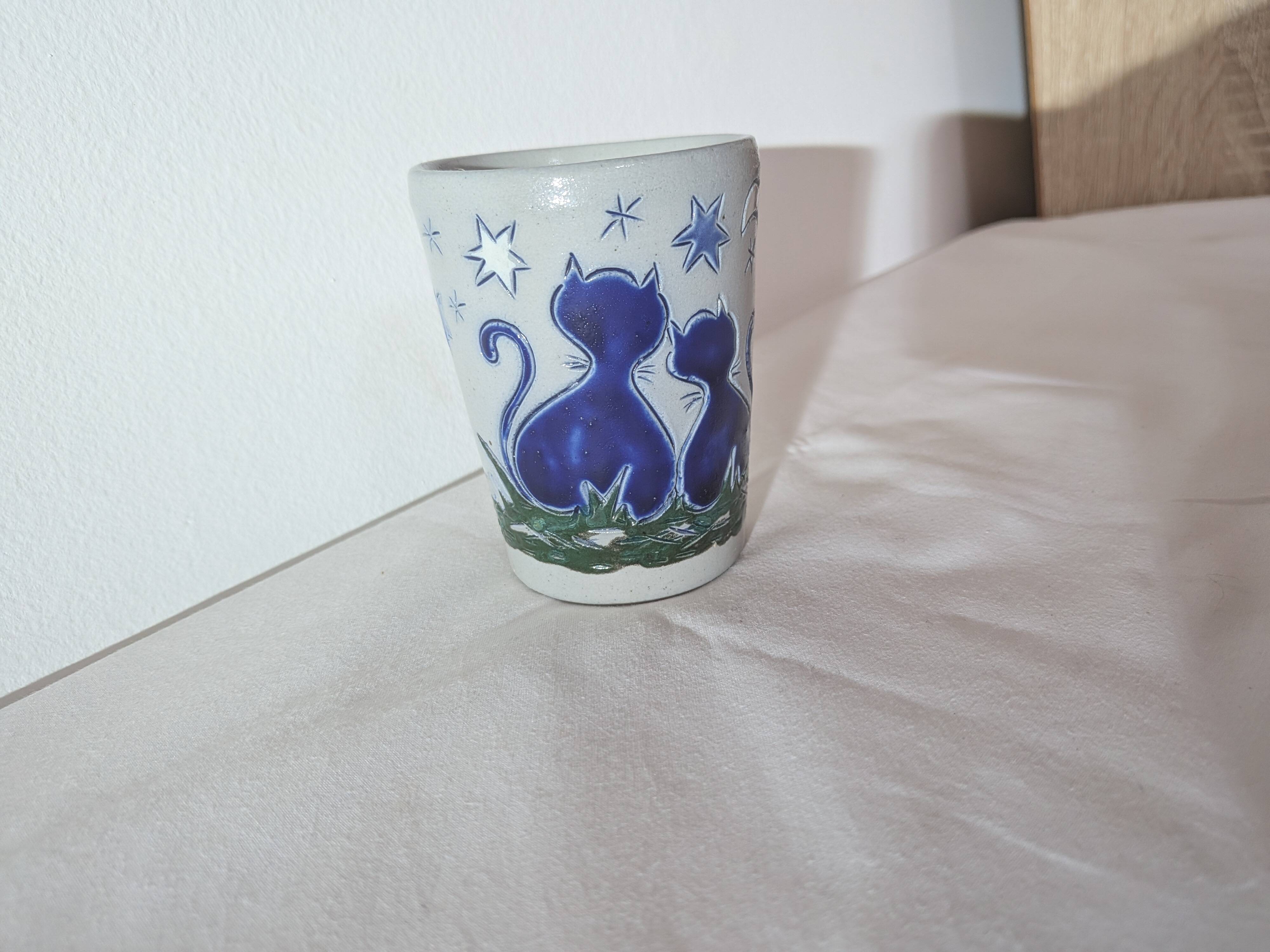 Gobelet vintage Fortuné Schmitter - Betschdorf - Grès au sel D'alsece