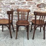 Suite of 9 bistro chairs