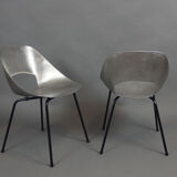 Four aluminium chairs by Pierre Guariche