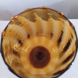 Amber blown glass vase