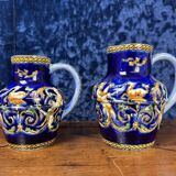 Pair of Gien Earthenware Pitchers, 20th Century