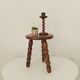 Vintage folk art turned wood candle holder