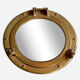 Vintage Hublot mirror in brass 30 cm in diameter