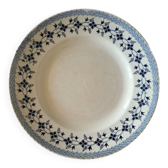Ancienne Assiette en Faïence Moulin des Loups & Hamage "Bluets"