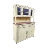Buffet double patine  jaune tendre