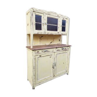 Buffet double patine  jaune tendre