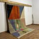 Handmade natural wool rug with colourful patterns 150/250 cm