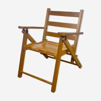 Foldable wooden armchair for child 60s