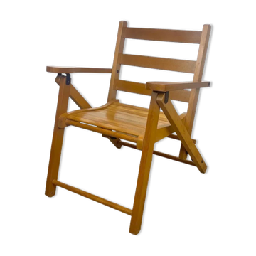 Foldable wooden armchair for child 60s