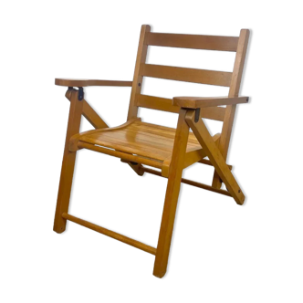 Foldable wooden armchair for child 60s