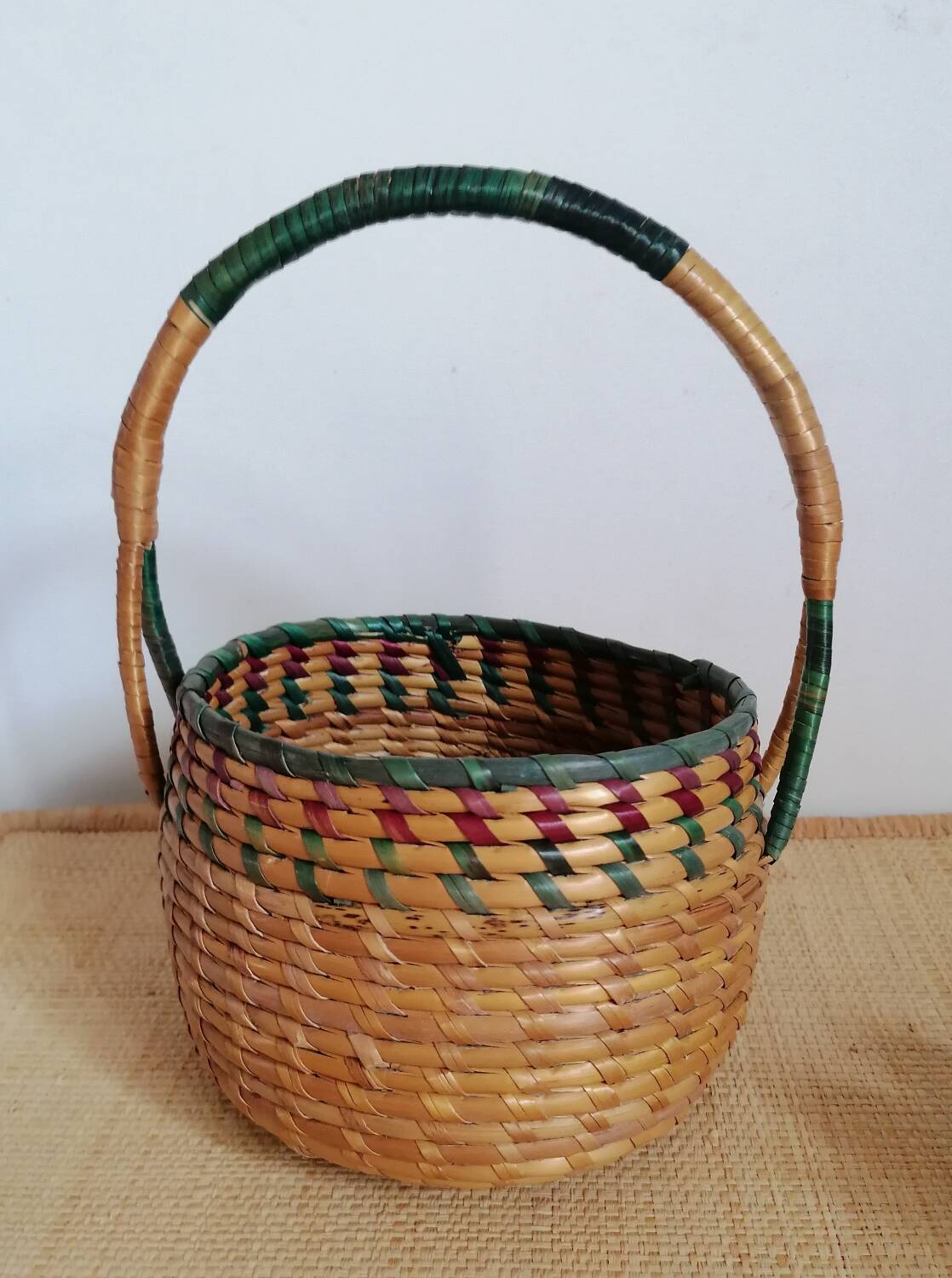 Children's woven straw basket