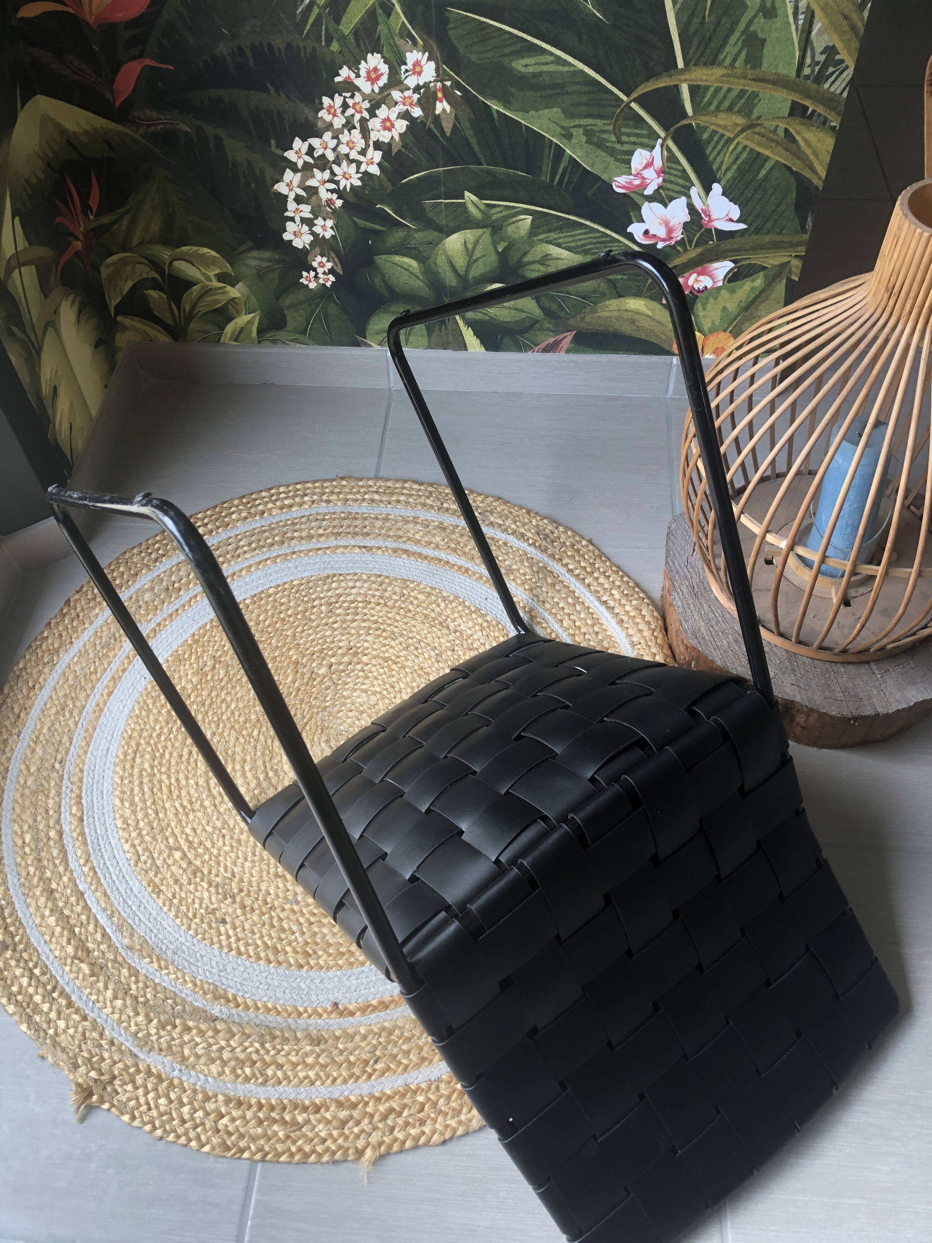 Pair of designer black chairs
