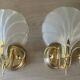 Pair of vintage shell wall lights
