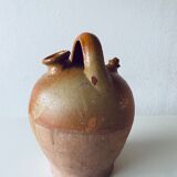 Old bohemian pottery, terracotta jug