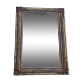Old style mirror Restoration in gilded stucco wood, 80 x 59 cm