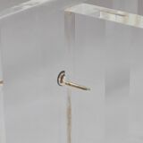 Table basse en lucite et verre, karl springer, 1970s