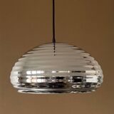 Vintage silver glass pendant light
