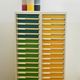 Vintage sorting furniture from the 70s / 30 drawers - industrial / workshop / haberdashery