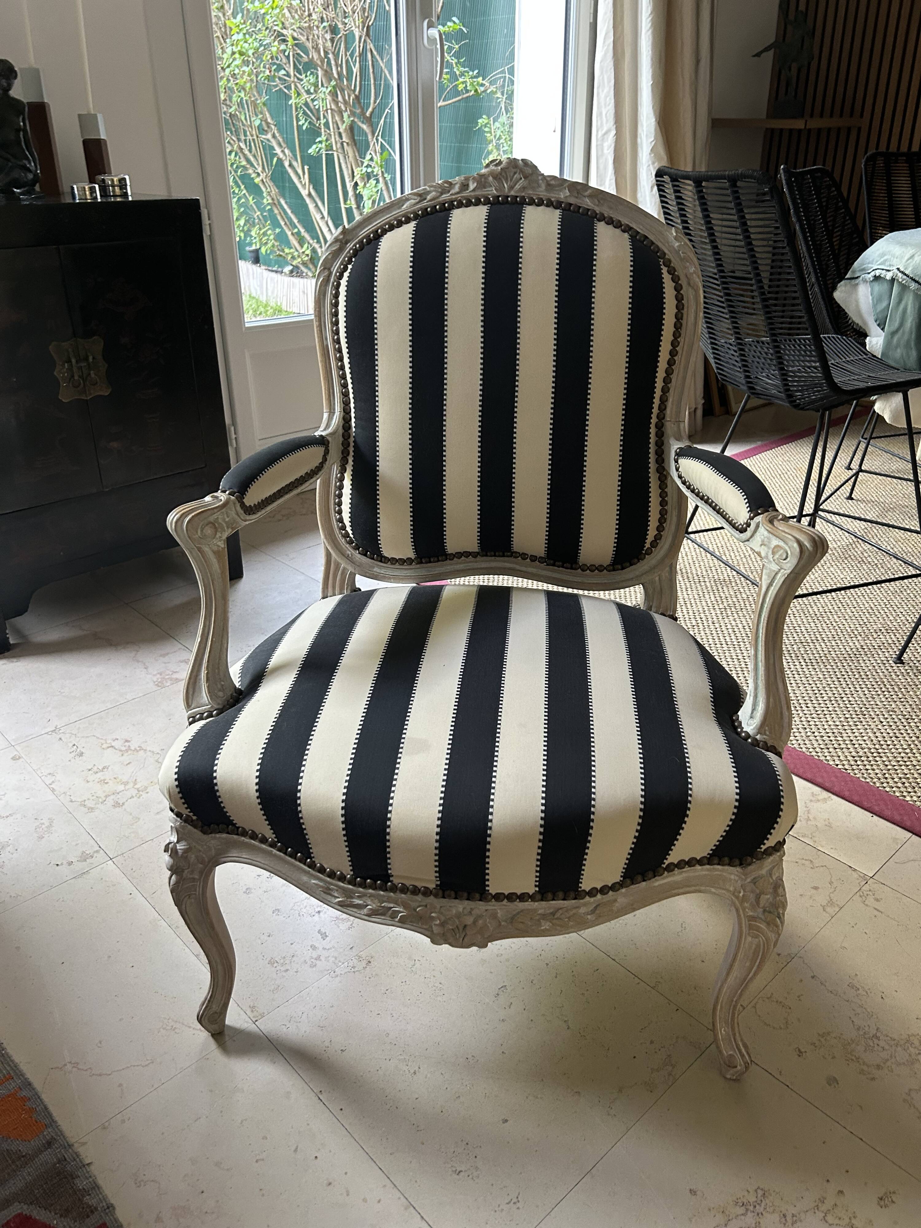 2 Louis XV style armchairs