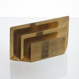 Mail Holder in Golden Brass circa 1970