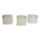 Iviken Ice Cube Table Lamp in Glass from Ikea, 1990s, Set of 3