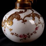 Pair of quinquet in white opaline from Baccarat house early nineteenth century