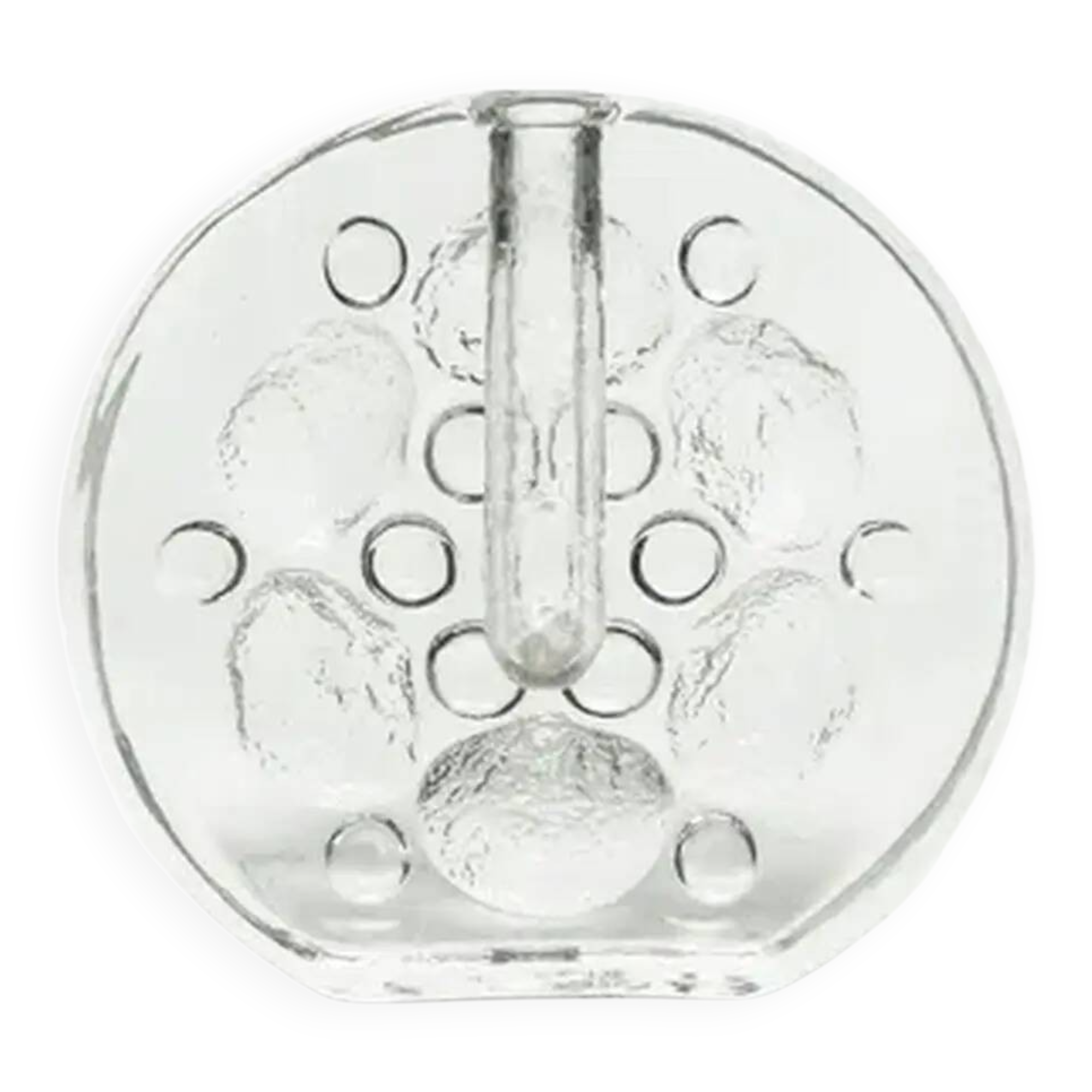 Mid-century modern vase, pressed glass, Huta Walter, Germany, 1970s