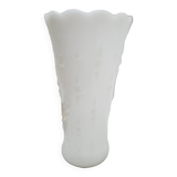 Pure white opaline vase