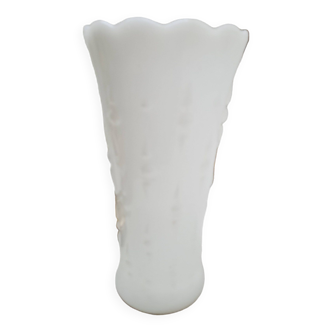Pure white opaline vase